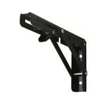 8inch Stainless Steel Folding Shelf Brackets Heavy Duty 90 Degree Wall Mount Space Saving Support for Tables Benches Shelves Includes Screws and Anchors Easy Installation Black