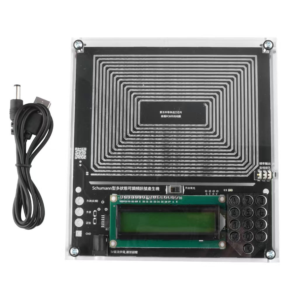 Schumann Wave Generator 7.83Hz High Precision Programmable Signal Generator Adjustable 0.001Hz-200KHz Sine Square Wave Output With Type-C Interface