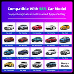 2 in 1 Wired to Wireless CarPlay Android Auto Adapter Plug & Play Voice Assistant with BT 5.0 5GHz WiFi