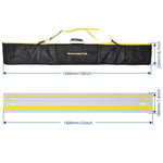 Premium Padded Protective Rail Bag Compatible with 55 Inch Guide Rails Tear Resistant Waterproof Adjustable Hook-and-loop StrapsEnhanced Storage