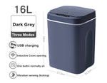 LinkMejor 16L Smart Induction Touchless Trash Can Waste Bin With Motion Sensor and Rechargeable Battery For Kitchen Bedroom Bathroom Office