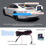 9.66 Inch Car Dash Camera Three-Way Recording 1080P Front 720P Interior 720P Rear Wide Angle WiFi G-Sensor 128GB Support H.264 Video Compression