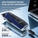 LinkMejor MS-5093 Professional Hair Clipper 7000RPM High Speed 2000mAh Long Battery Multi Guide Combs Cordless Rechargeable Hair Trimmer with LED Digital Display for Home Salon Use