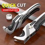 35/42/51/75mm High-Leverage Ratchet Action Multi-Purpose Pipe Cutter Carbon Steel Blade PVC Rubber Tubing Cutter Tool