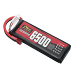 LinkMejor Power 7.4V 6500mAh 60C 2S LiPo Battery T Plug for RC Car