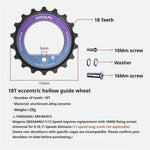 LinkMejor CYC-18T Hollow Rear Derailleur Pulley Wheel Ceramic Bearing Guide For MTB L-TWOO ERX/ER9/R9/R7 SRAM AXS RED Shimαno 9/10/11-Speed Support Wheel