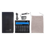 [USA Direct] K8 8-Slot with LCD Screen Display Intellegent Rechargeable Li-ion Battery Charger Universal Flashlight RC Toys Home Tools Battery Charger 4 Slots For Li-ion 18650 21700 26650 AA AAA Batteries Cell