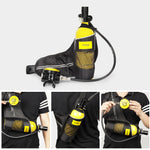 LinkMejor X4000Pro 1L Scuba Diving Tank Snorkel Equipment Leisure Outdoor Swimming Spare Oxygen Portable Capacity Use 10-20 Minute with Diving Goggles Strap Bag Pump