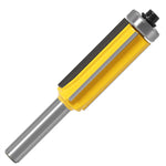 8mm Shank 4 Flute Tungsten Steel Router Bit with Bearing for Wood Trimming Deburring Fillet Rounding Engraving