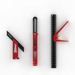 LinkMejor 3PCS Multi-angle Measuring Ruler Square Ruler Metric and Imperial Scale Woodworking Scribing Measure Tools for Marking and Measuring