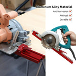 Circular Saw Guide Rail Aluminum Alloy Adjustable Base Compatible with 4 Inch Marble Cutter Precision Cutting Tool Woodworking Accessories Rust Resistant Light Weight