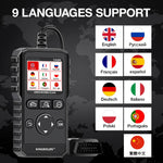 Kingbolen YA200 OBD2 Scanner Multi-Language Car Diagnostic Tool Engine Code Reader DTC Lookup Voltage Test Life Free Update