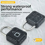 Tuya Smart Fingerprint Door Lock Button Cabinet Lock Gym Wardrobe Door Password Padlock Electronic Door Lock IP67 Waterproof for Warehouse Dormitory Doors