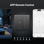 MOES Tuya Star Feather Series Zigbe Smart Curtain Switch Anti-Glare Touch Panel Flowing Backlight Work with Alexa Google Home