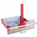 LinkMejor Red Aluminum Alloy Metric/Inch Cabinet Hardware Jig 5mm Drill Guide Cabinet Handle Template Jig