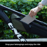 LinkMejor 2.5L Bicycle Inner Tube Bag Waterproof Side Zipper Night Reflective Strip Narrow Edge Bike Triangle Front Beam Frame Bag