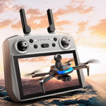 LinkMejor S185 GPS 5G Repeater Digital FPV with 2.7K HD Camera 3-Axis EIS Mechanical Gimbal Obstacle Avoidance 7.2inch Touchable LCD Screen Controller Brushless Foldable RC Drone Quadcopter RTF