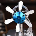 NikolaToy M16CF Hot Air Stirling Engine Model CNC Machined Aluminum Alloy Design Creative Desktop Ornaments Decoration Science Discovery Toys