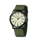 LinkMejor Simple Calendar Sports Waterproof Quartz Watch Comfortable Nylon Strap Luminous Pointer Men Watch with Alloy Case