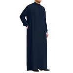LinkMejor Mens Robes Saudi Style Thobe Dishdash Jubba Arab Robe Islamic Clothing Long Maxi Dress Tops