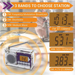 LinkMejor Frequency Modulation and Amplitude Digital Clock Radio Receiver Unassembled DIY Electronics Kit