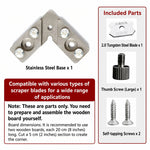 Stainless Steel Chamfering Tool Fixed Plate Edge Banding Corner Trimmer Replaceable Blade Repair Angle Brace