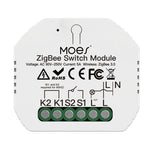Tuya Zigbe 1-Way Switch Module 90-250V AC 5A Single Fire Wire Smart Light Switch Tuya App Remote Control Timer Schedule Works with Alexa Google Assistant Zigbe Hub Required