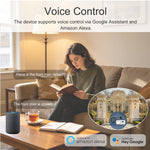 Tuya WiFi/Zigbee Smart Door Window Sensor with 5 Meter Wired Real Time Status Alert Remote Monitor Voice Control USB Powered with Alexa Google Home