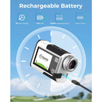 LinkMejor Golf Rangefinder 1312 Yards Slope Compensation 2.4 Inch Touchscreen 6X Magnification Flag Lock Vibration Rechargeable USB-C Golf Accessories IP54 Water Resistant