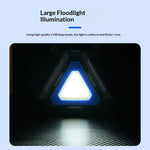 LinkMejor CD12/CD13 Magnetic Triangle Work Light USB Rechargeable 48 LEDs Dual Mode Waterproof Portable Flashlight for Camping Emergency Repair Warning Light