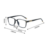 Anti Blue Light Reading Glasses Men Black Full Frame Hyperopia Eyewear High-definition Comfortable Presbyopia Glasses