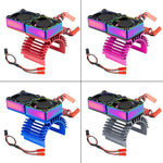 Upgraded Metal Motor Cooling Dual Fan Heatsink Radiator for 36mm 380 540 550 3650 Brushed Brushless Engine RC Cars Vehicles Models Spare Parts