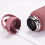 IPRee 1000ml Thermos Cup LID With Straw And Handle Sealed Leak Proof Portable Handle Outdoor Sports Water Bottle