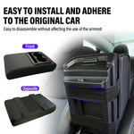 Car Center Console Armrest Cushion with 2 Cup Holders PU Leather Portable Car Armrest Pillow Height Cushion