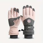 Golovejoy 1 Pair Outdoor Ski Gloves for Men Women Touchscreen Non-Slip Waterproof Thickened Warm Cycling Gloves for Autumn Winter