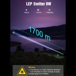 Lumintop 1700 Meters 18650 EDC LEP Flashlight Long Distance Thorwer Spotlight Strong LEP Searchlight IPX8 Waterproof Pocket Flashlight