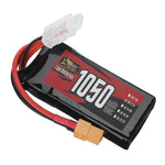 LinkMejor Power 11.1V 1050mAh 150C 3S LiPo Battery XT60 Plug for RC Drone