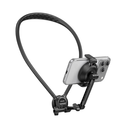 LinkMejor JOY02 Neck Mount Magnetic Phone Holder 360° Rotation N52 Magnet Hands-Free Vlog Selfie Recording for iPhone Android Cycling Fishing