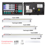 LinkMejor YH800-3 DRO & YE Optical Linear Scale Set High Precision 3 Axis Durable Imported Parts Suitable for Different Measurement with Optional Length Professional Digital Display+ Scale