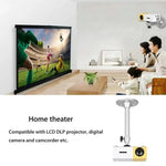 Portable Projector Bracket 360° Rotatable Ceiling Wall Mount Beamer Holder Aluminium Alloy 2KG Loading Beam Projector Stand