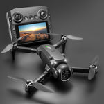 LinkMejor M7 WiFi FPV with 5.6inch LCD Screen Controller HD Dual Camera Servo Gimbal Optical Flow Positioning Brushless Foldable RC Drone Quadcopter RTF