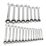 Raitool™ HT01 Chrome Vanadium Steel Metric Ratchet Spanner Wrench Fixed Head 6-32mm