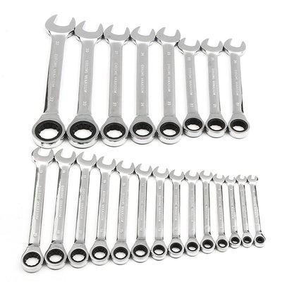 Raitool™ HT01 Chrome Vanadium Steel Metric Ratchet Spanner Wrench Fixed Head 6-32mm