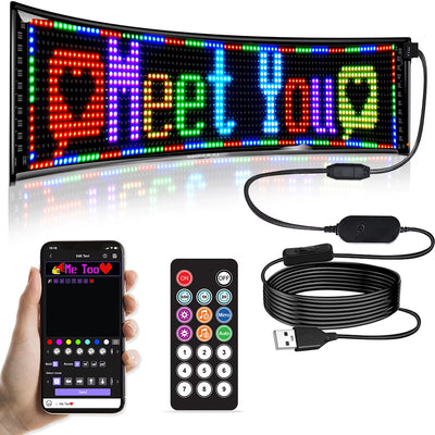 LinkMejor Car sign, programmable LinkMejor sign, Flexible Matrix panel by Bluetooth APP, Bright scrolling LinkMejor sign, LinkMejor Display and Sign board for store, shop, bar and business areas