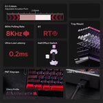 LinkMejor Win60 HE Wired Mechanical Keyboard Hall Effect Magnetic Switch RGB Hot-Swappable 8KHz Polling Rate Custom Gaming Keyboard