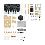 HU-098 DC5V DIY Electronic Keyboard Kit 7-Key Touch Dual Potentiometers 7 LED Rhythm Light Graphical Programming Piano DIY Module for Music Education Project