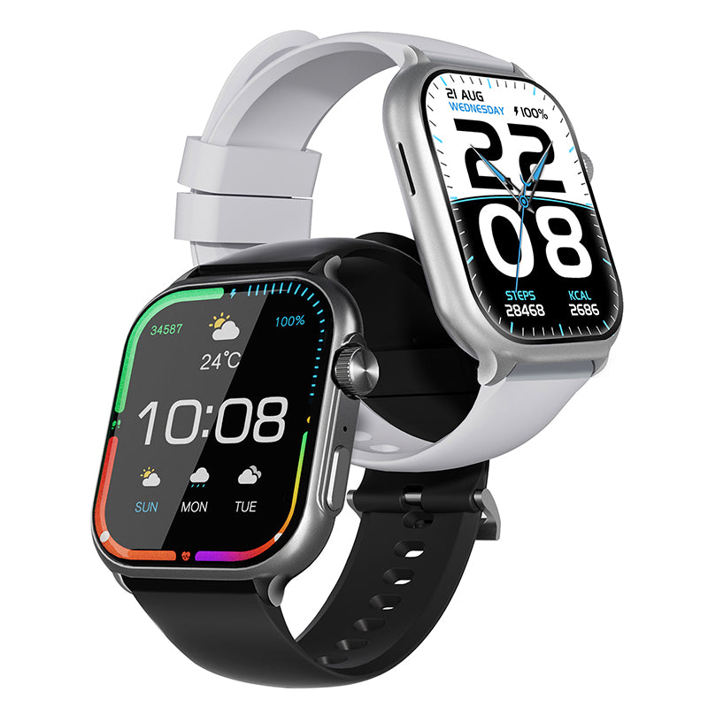 LinkMejor F101 1.96-inch AMOLED Display bluetooth Call Heart Rate Blood Oxygen Monitor Sleep Monitoring Multi-sport Modes IP68 Waterproof Smart Watch