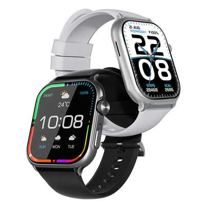 LinkMejor F101 1.96-inch AMOLED Display bluetooth Call Heart Rate Blood Oxygen Monitor Sleep Monitoring Multi-sport Modes IP68 Waterproof Smart Watch