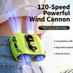 Tevorex Portable Dual-Head Waist-Mounted Cooling Fan 18000rpm 120 Speeds Adjustable 360° Circulation 5200mAh Long Battery Rechargeable Cooler Fan with LED Digital Display for Outdoor Camping