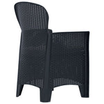 5 Piece Outdoor Dining Set Plastic Anthracite